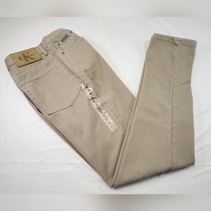CALVIN KLEIN Jeans Tan Denim Straight Leg Vintage Jeans  - Size 10   (NWT)